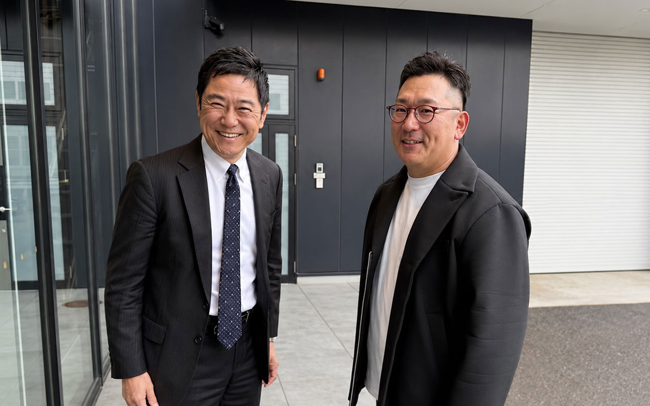 一本杉川嶋の川嶋氏と箔一代表浅野