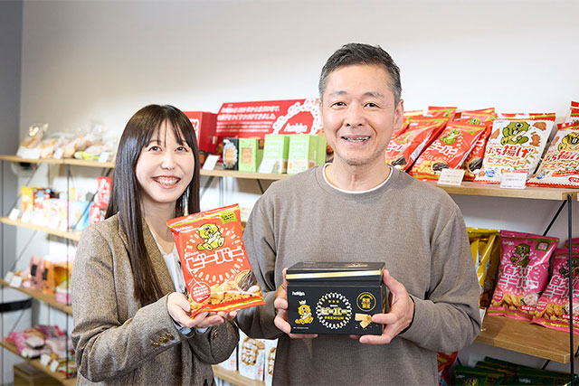 金箔をあしらい、プレミアム感を高めた 北陸発の揚げあられ「ビーバー」