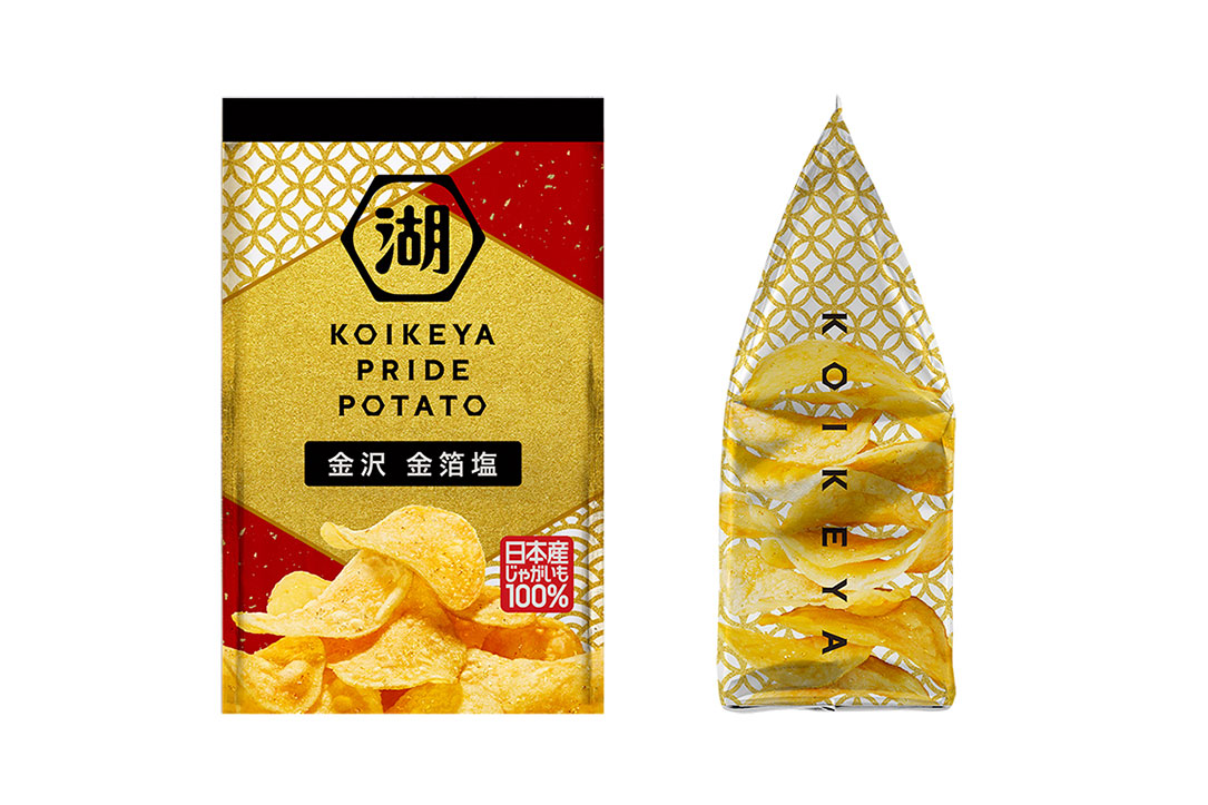 箔一 湖池屋 金 きらめく 金箔ポテチ R Koikeya Pride Potato 金沢 金箔塩 が新発売