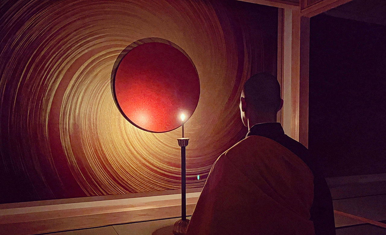 1200年の伝統ある高野山の宿坊「恵光院」に金沢箔のアートによる新しい瞑想空間が誕生