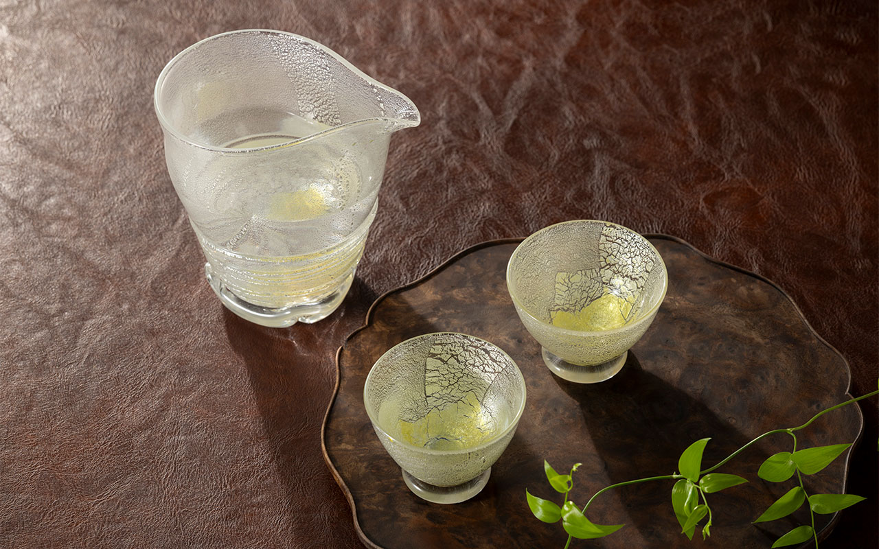 彩華 酒器セット イメージ（銀）