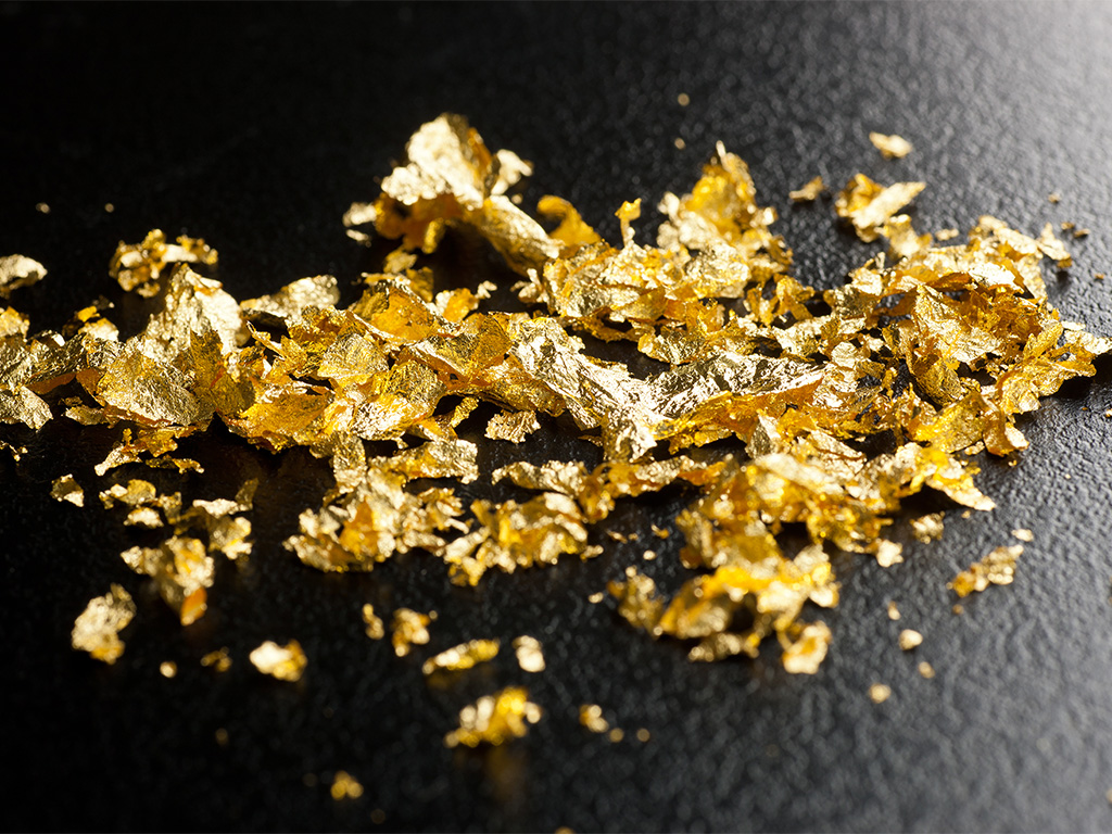 切り廻しの金箔